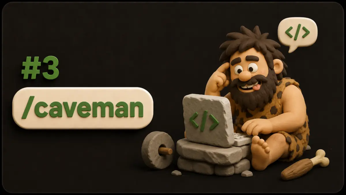 Cover for tip 3: agent talk less with caveman